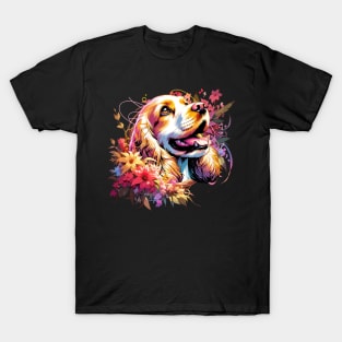 Joyful English Cocker Spaniel Celebrates Mothers Day T-Shirt